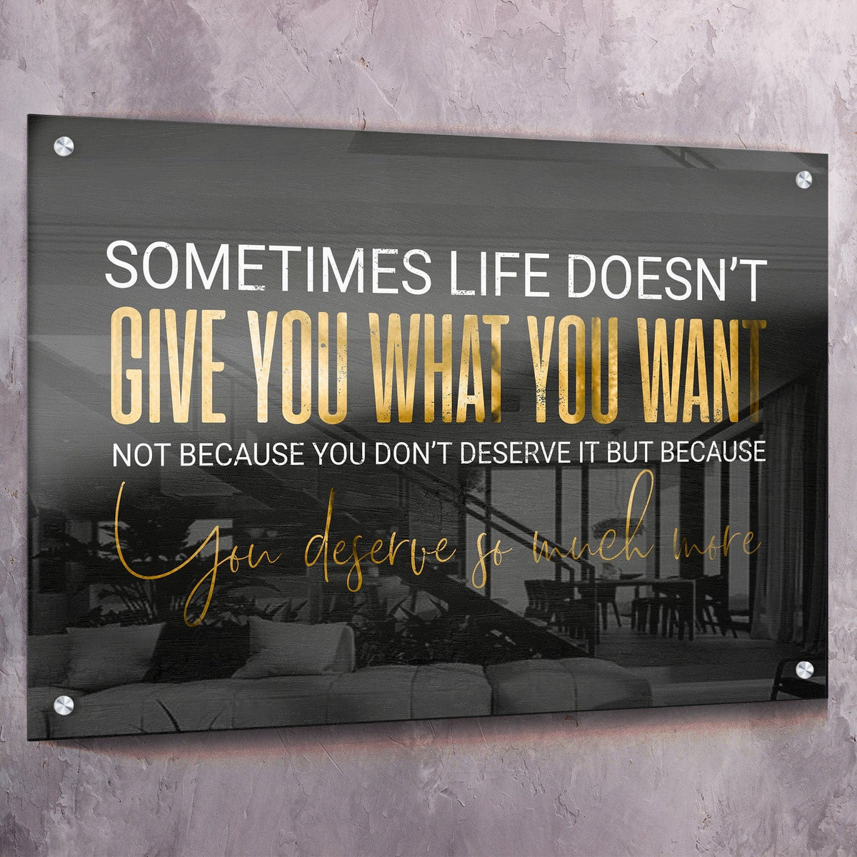 Sometimes Life Doesn't Hope Wall Art, alternate view by Impaktiv