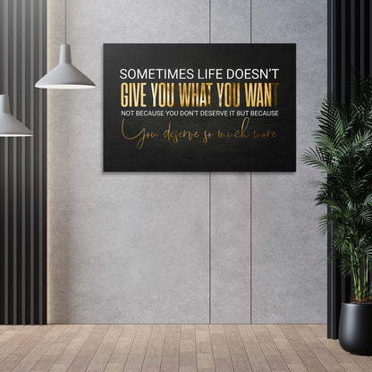 Sometimes Life Doesn't Wall Art | Inspirational Wall Art Motivational Wall Art Quotes Office Art | Impaktiv Exclusive Canvas Art Landscape