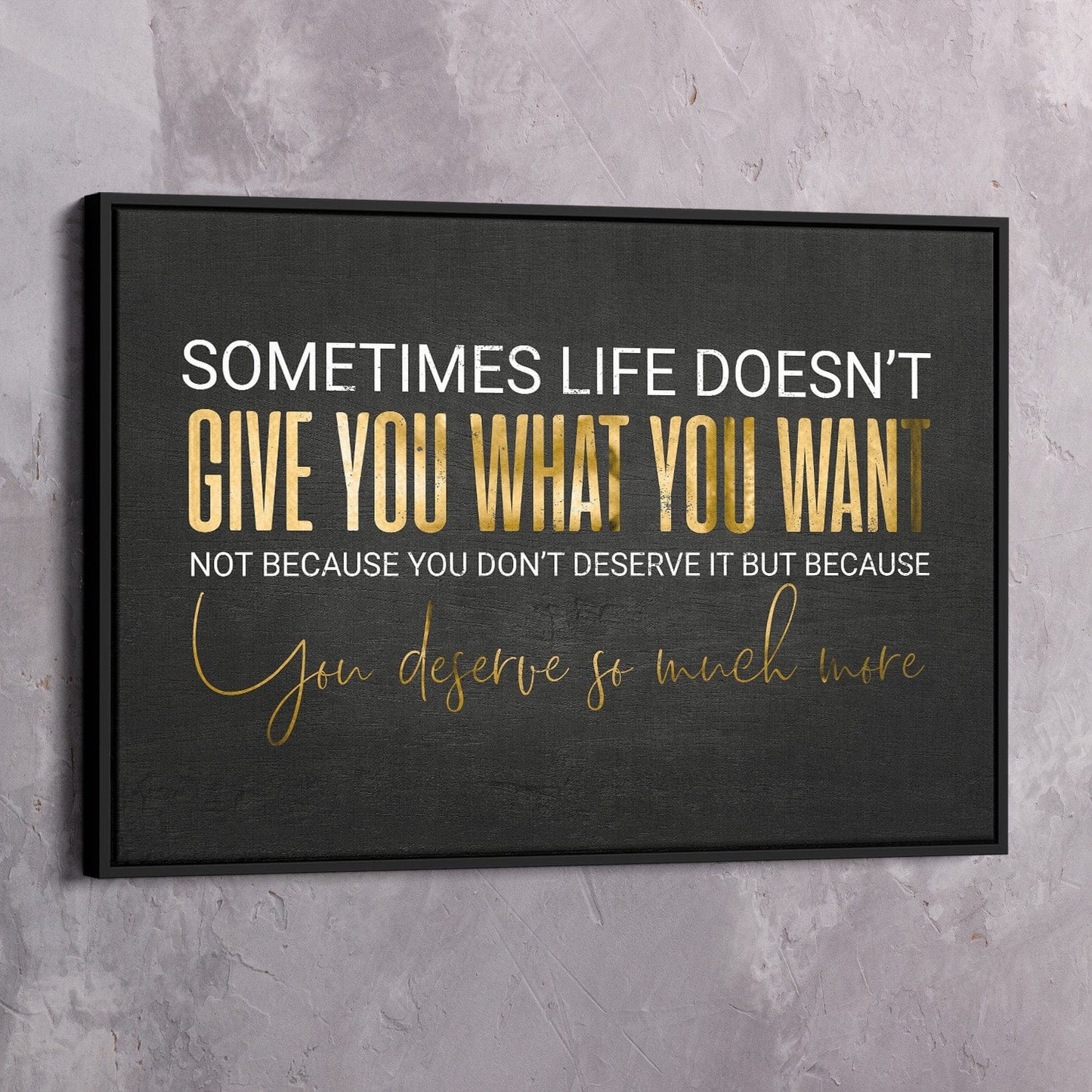 Sometimes Life Doesn't Wall Art | Inspirational Wall Art Motivational Wall Art Quotes Office Art | Impaktiv Exclusive Canvas Art Landscape