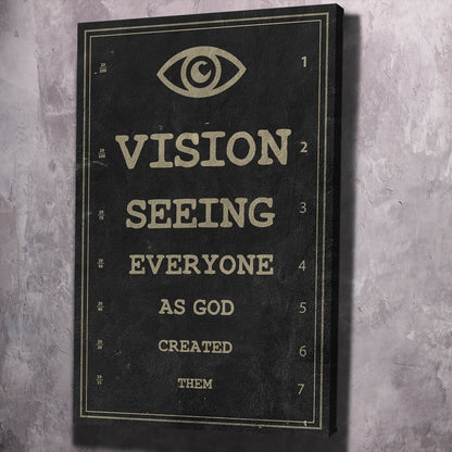 Spiritual Sight Test Wall Art | Inspirational Wall Art Motivational Wall Art Quotes Office Art | Impaktiv Exclusive Canvas Art Portrait