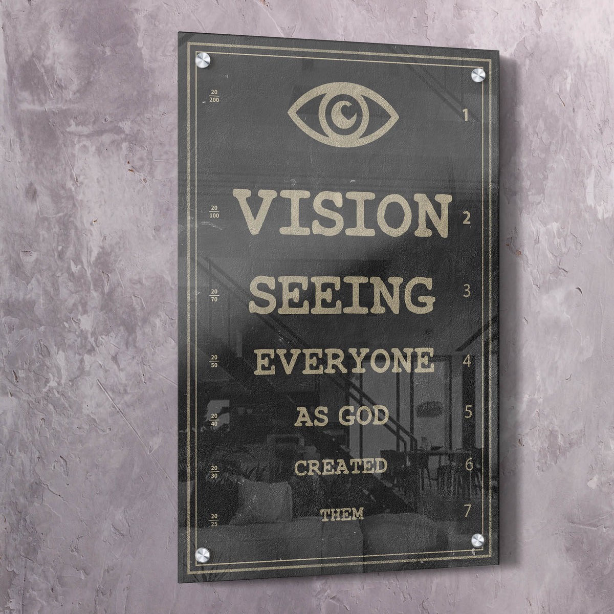 Spiritual Sight Test Mindset Wall Art, alternate artwork view by Impaktiv