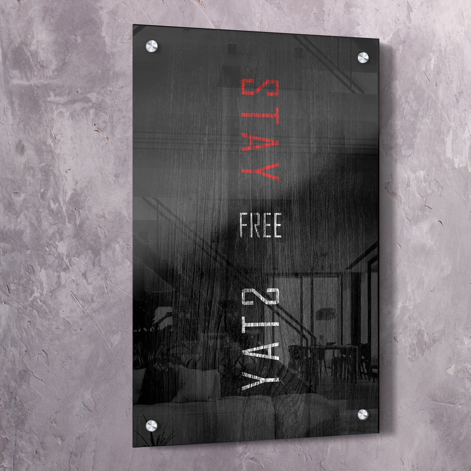 Stay Free Wall Art | Inspirational Wall Art Motivational Wall Art Quotes Office Art | Impaktiv Exclusive Canvas Art Portrait