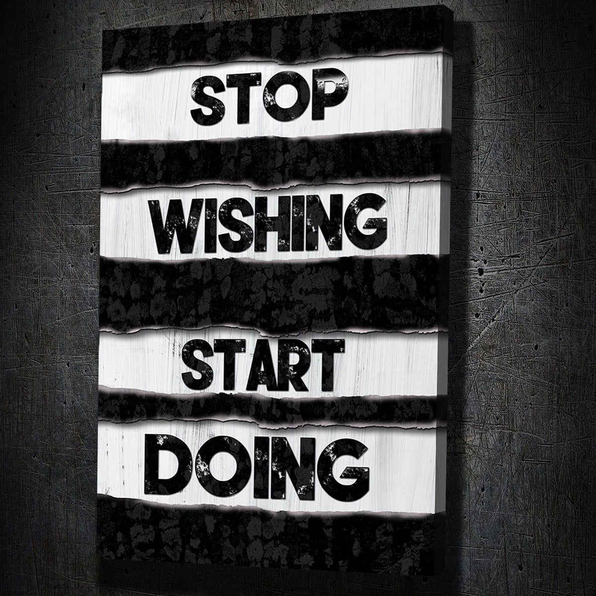 Stop Wishing Motivational Wall Art, motivational wall art by Impaktiv