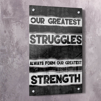 Strength Wall Art | Inspirational Wall Art Motivational Wall Art Quotes Office Art | Impaktiv Exclusive Canvas Art Portrait