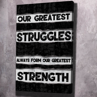 Strength Wall Art | Inspirational Wall Art Motivational Wall Art Quotes Office Art | Impaktiv Exclusive Canvas Art Portrait