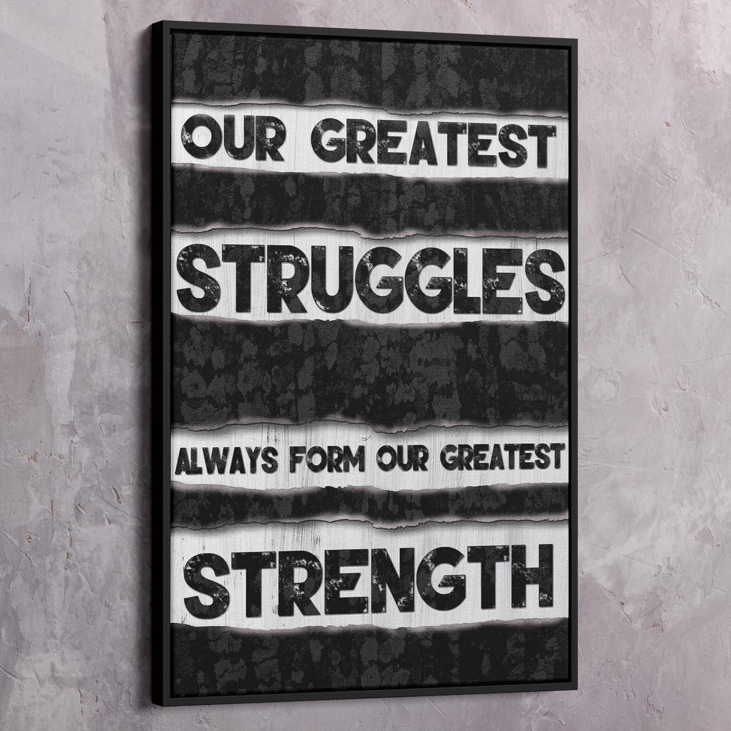 Strength Wall Art | Inspirational Wall Art Motivational Wall Art Quotes Office Art | Impaktiv Exclusive Canvas Art Portrait