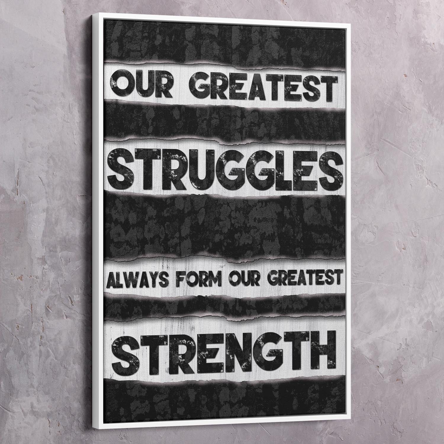 Strength Wall Art | Inspirational Wall Art Motivational Wall Art Quotes Office Art | Impaktiv Exclusive Canvas Art Portrait