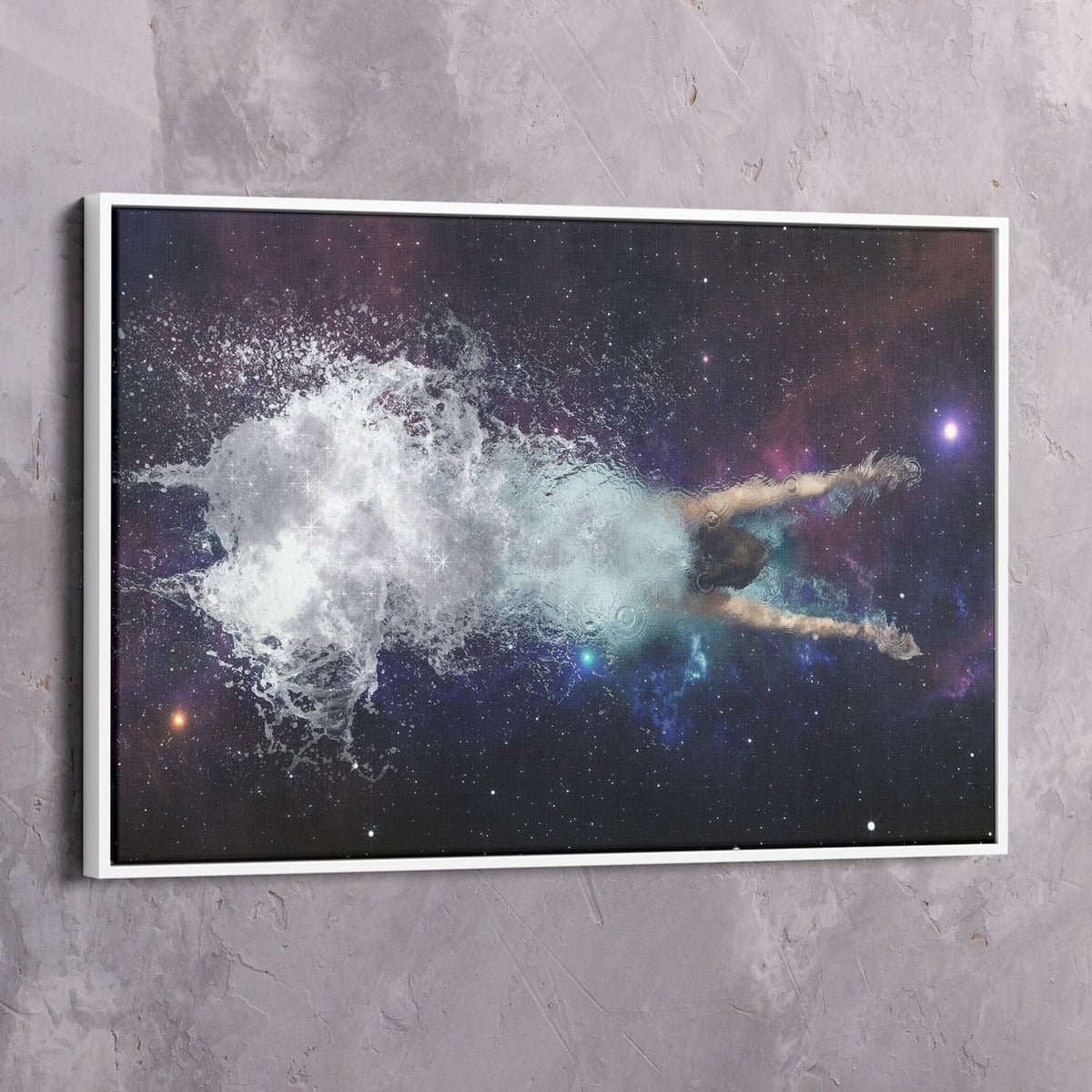 Swimming in Stars Motivational Wall Art, alternate artwork view by Impaktiv