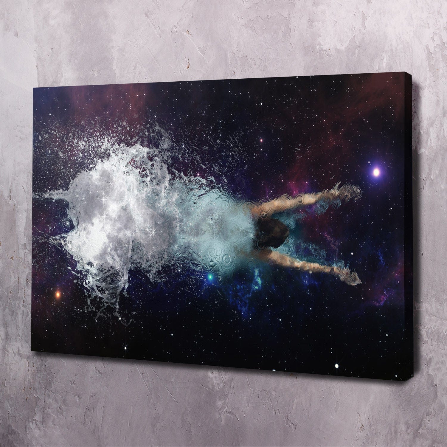 Swimming in Stars Wall Art | Inspirational Wall Art Motivational Wall Art Quotes Office Art | Impaktiv Exclusive Canvas Art Landscape
