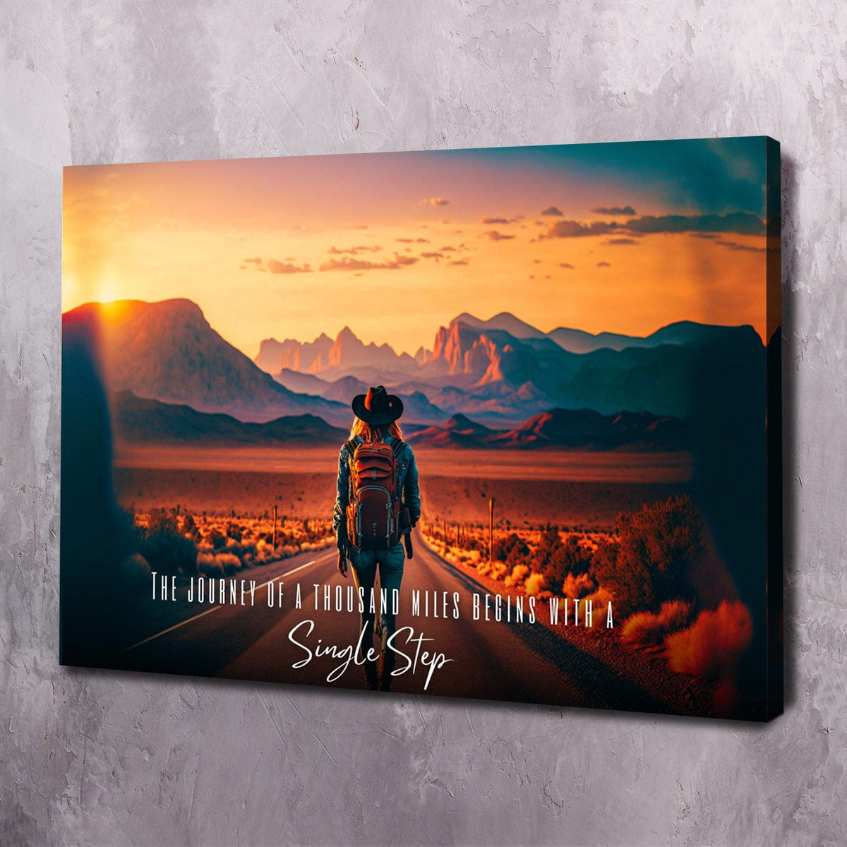 A Journey of a Thousand Miles - Lao Tzu Wall Art, Lao Tzu wall art by Impaktiv
