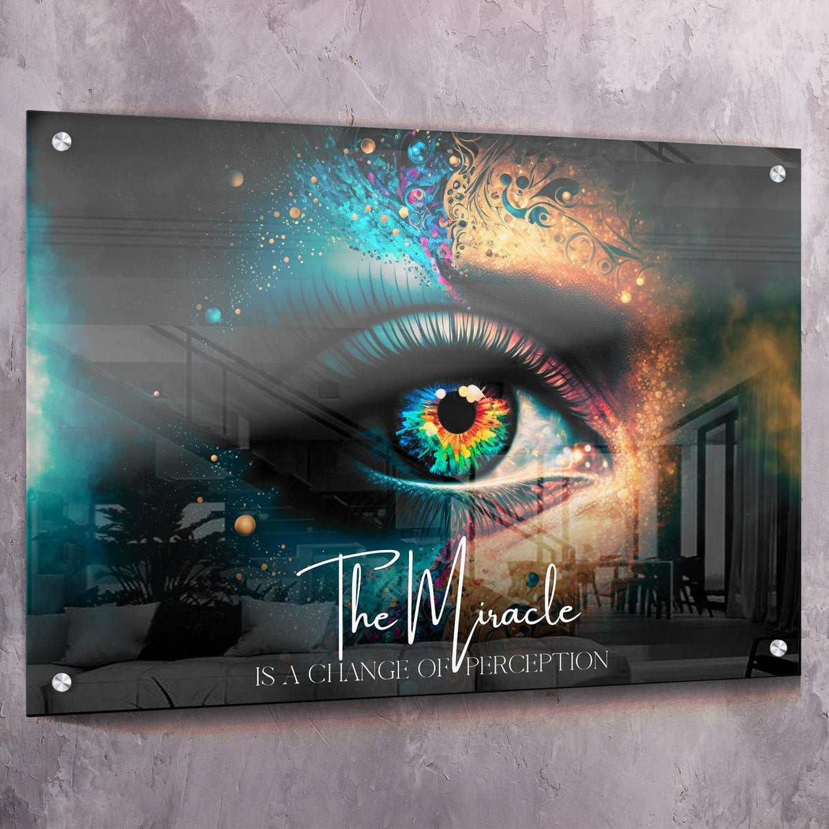 The miracle is a change of perception - ACIM Wall Art, alternate artwork view by Impaktiv