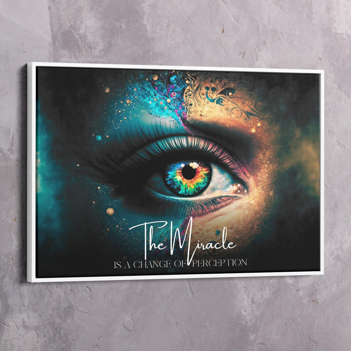 The miracle is a change of perception - ACIM Wall Art, alternate artwork view by Impaktiv