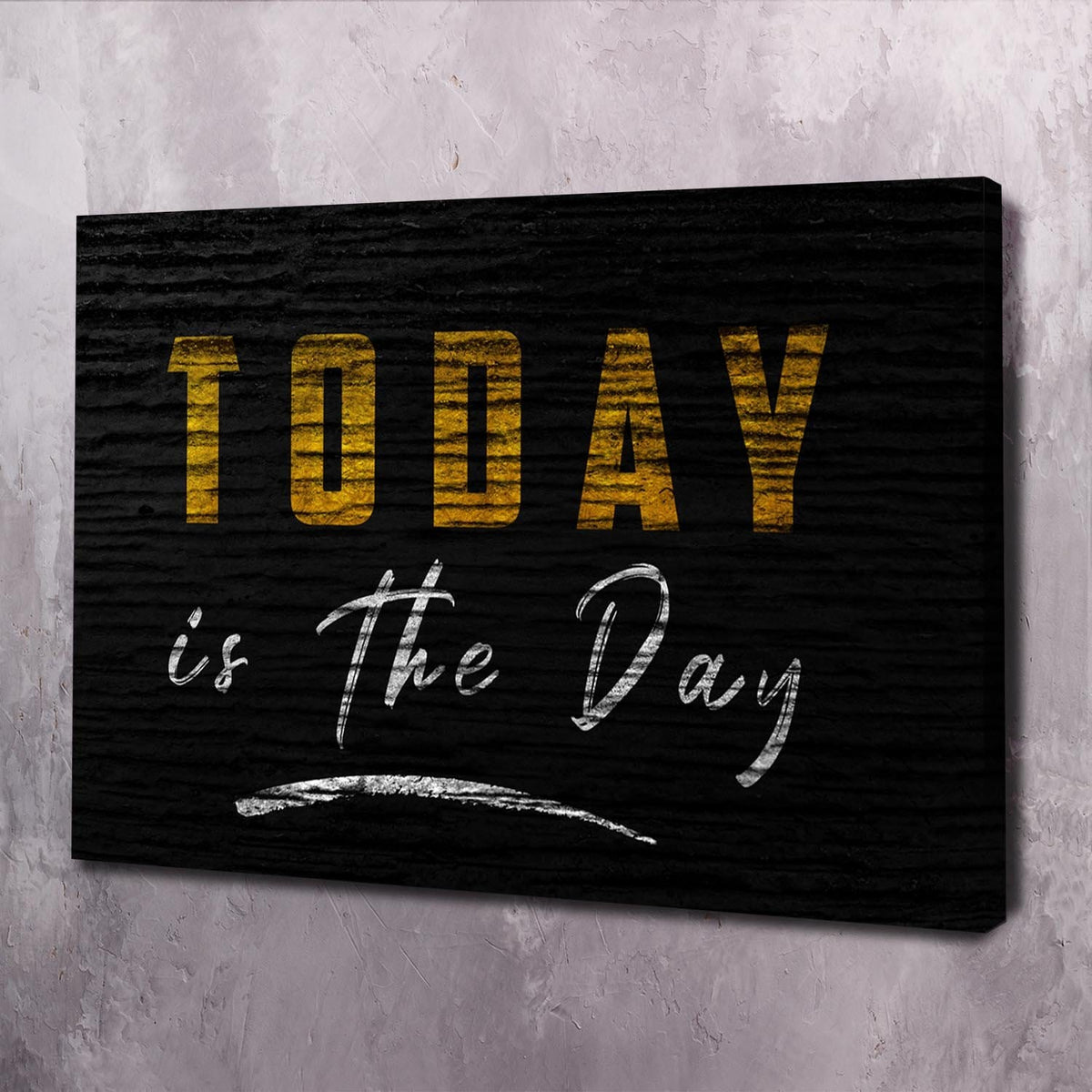 Today Is The Day Motivational Wall Art, inspirational quote wall art by Impaktiv