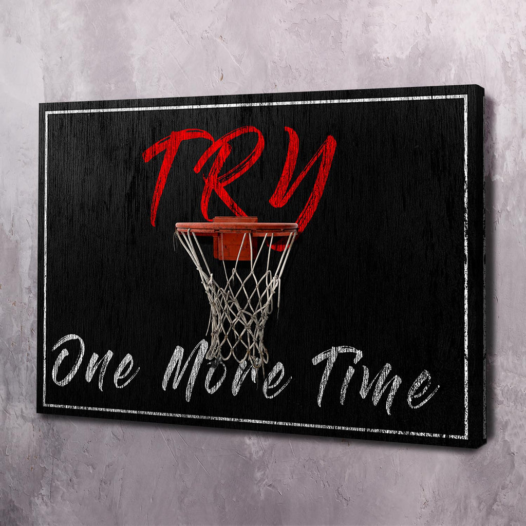 Try One More Time Motivational Wall Art, resilience motivational wall art by Impaktiv