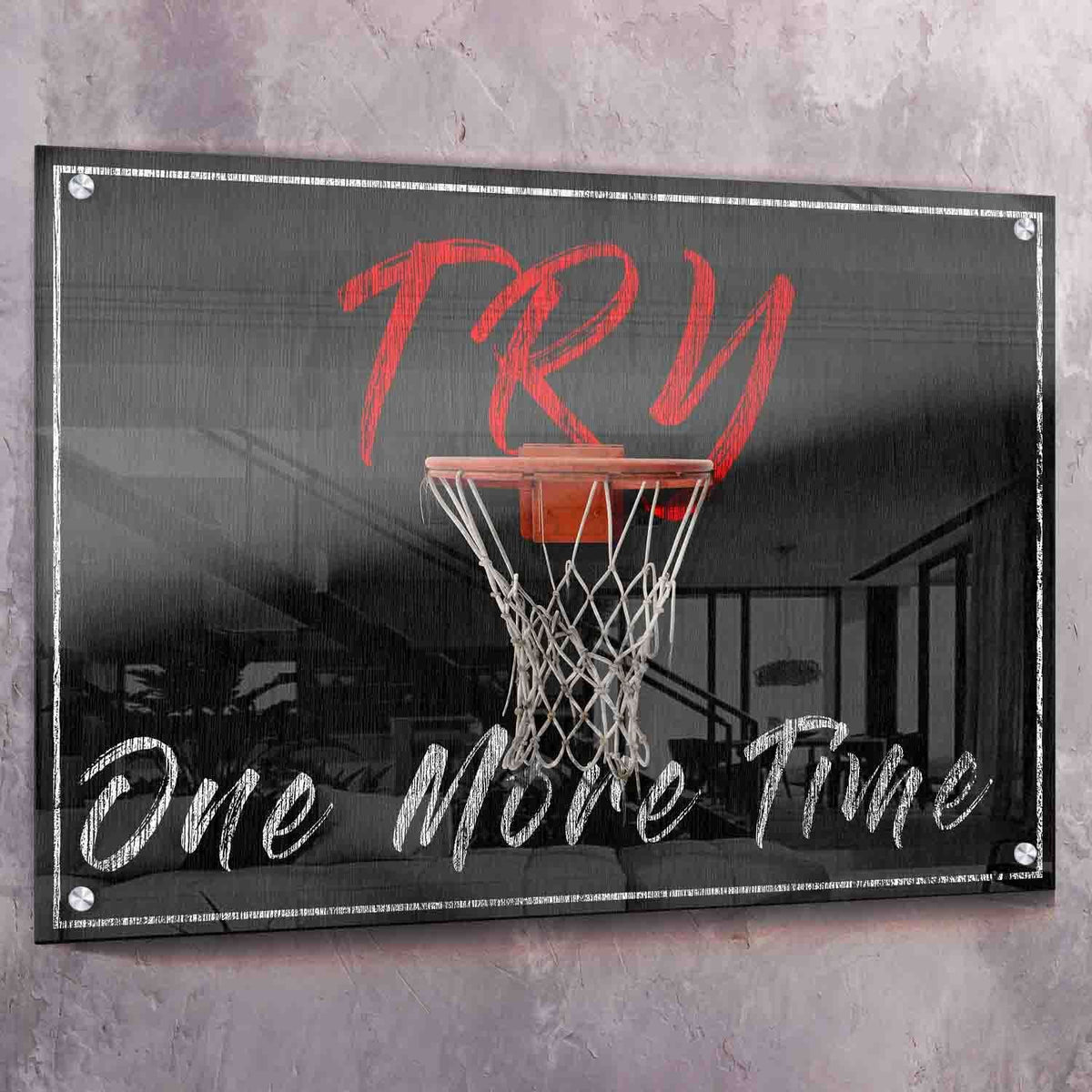Try One More Time Motivational Wall Art, alternate artwork view by Impaktiv