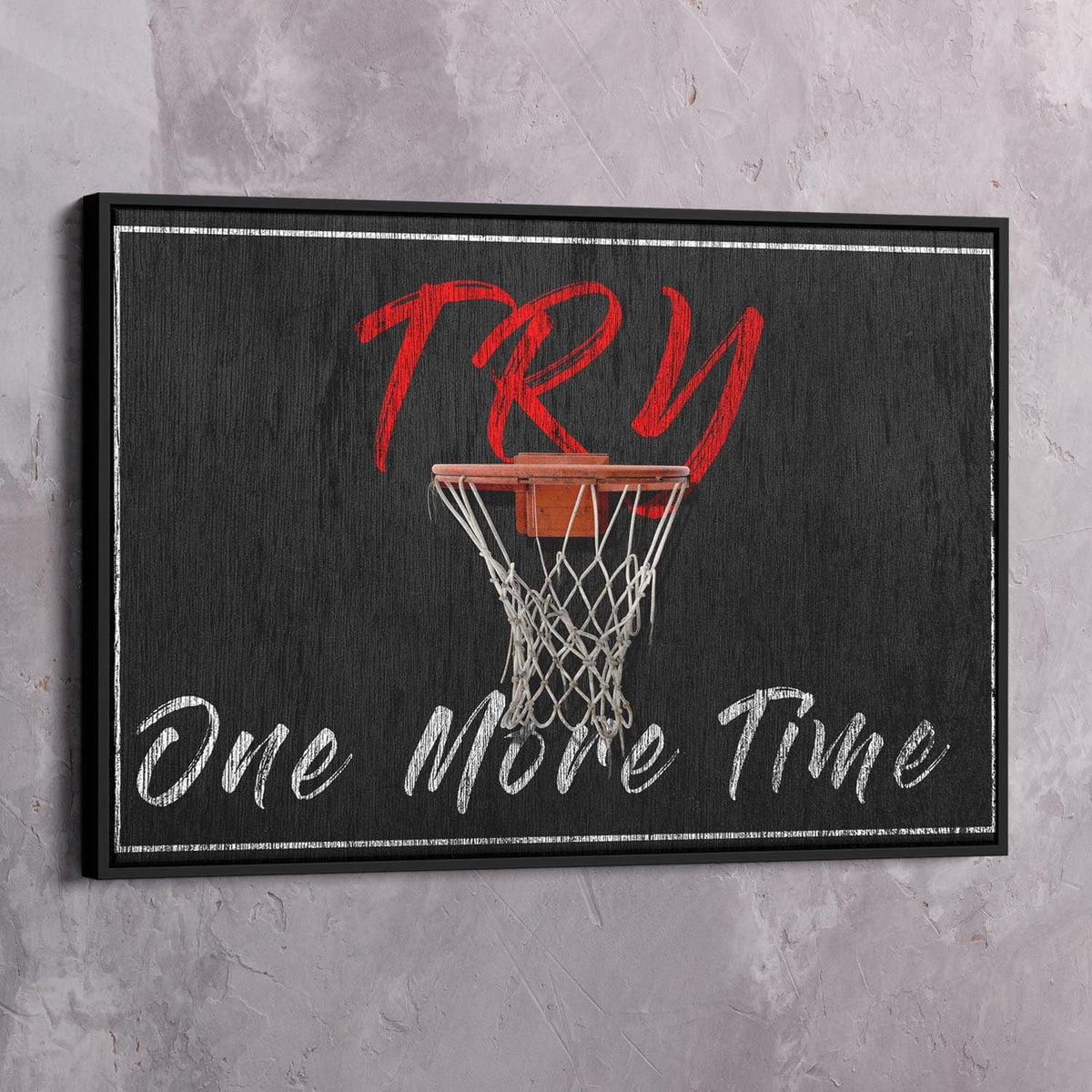 Try One More Time Motivational Wall Art, alternate artwork view by Impaktiv