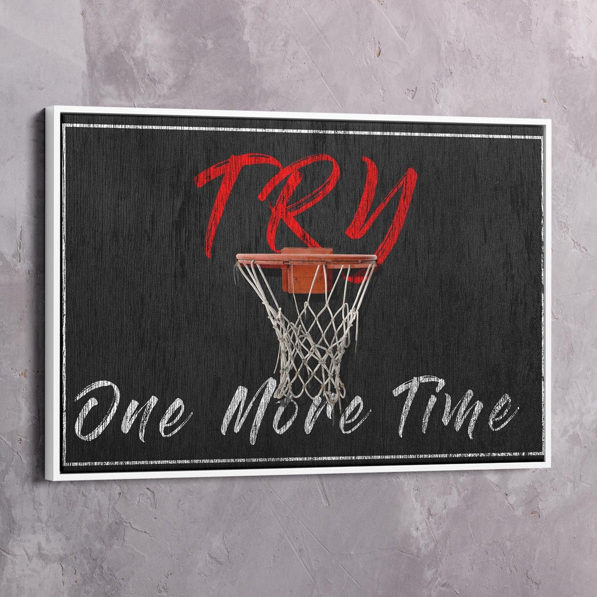 Try One More Time Motivational Wall Art, alternate artwork view by Impaktiv