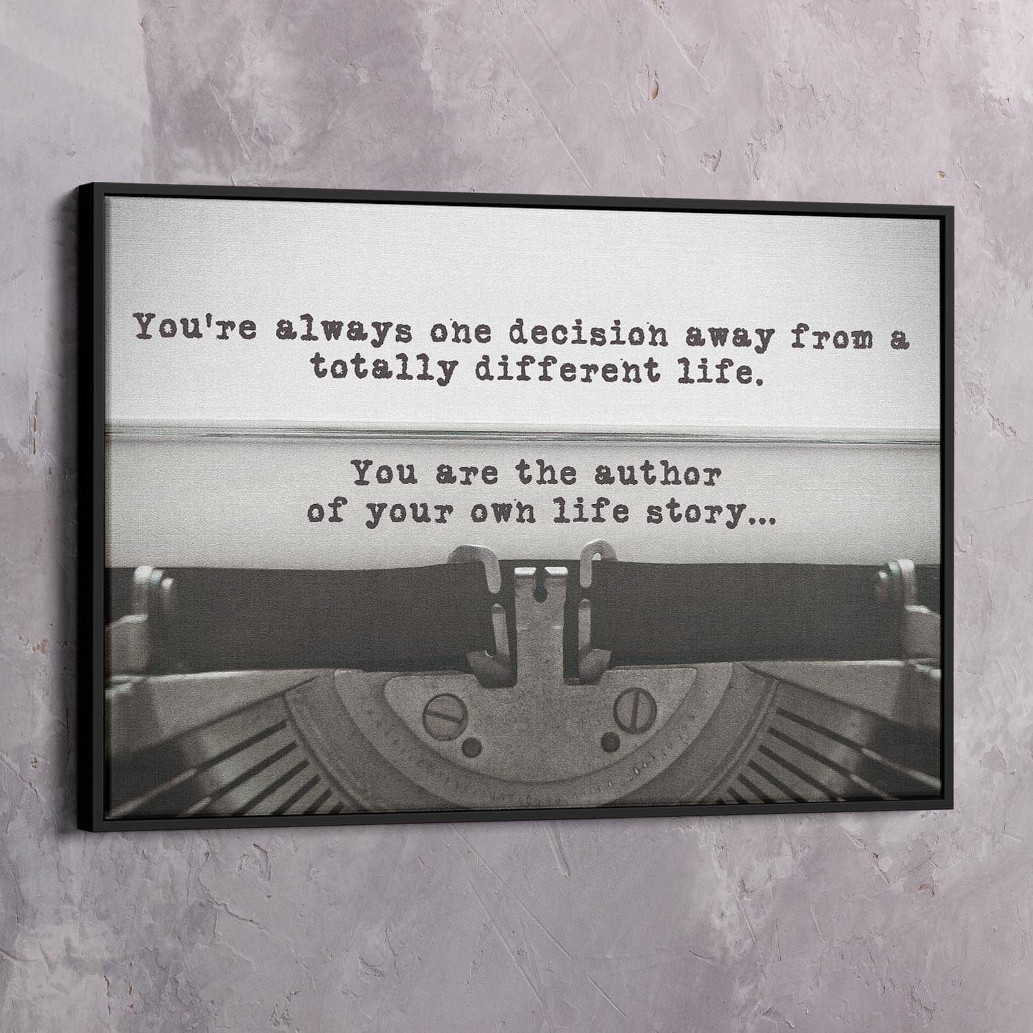 Type Writer Wall Art | Inspirational Wall Art Motivational Wall Art Quotes Office Art | Impaktiv Exclusive Canvas Art Landscape