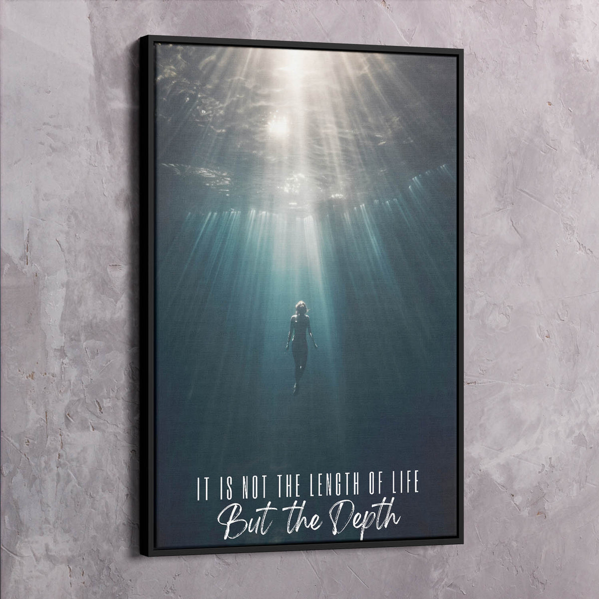Life Is About Depth - Ralph Waldo Emerson Wall Art, alternate view by Impaktiv