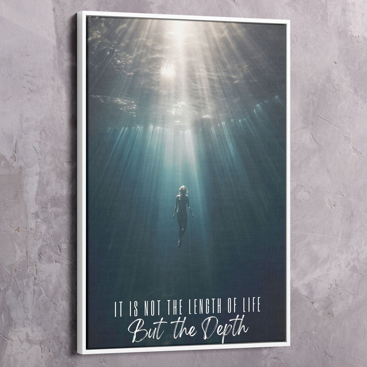 Life Is About Depth - Ralph Waldo Emerson Wall Art, alternate view by Impaktiv