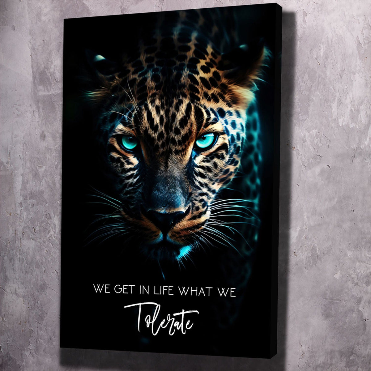 Get What We Tolerate Motivational Wall Art, mindset wall art by Impaktiv