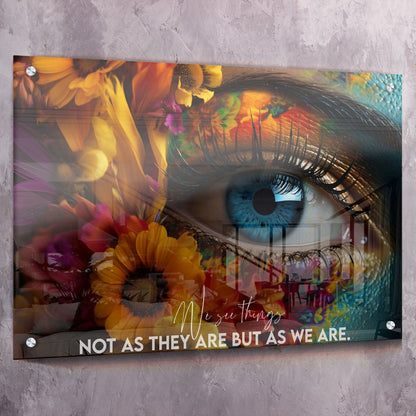We See Things Not as They Are But as We Wall Art | Inspirational Wall Art Motivational Wall Art Quotes Office Art | Impaktiv Exclusive Canvas Art Landscape