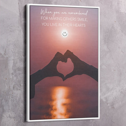 When you are remembered Wall Art | Inspirational Wall Art Motivational Wall Art Quotes Office Art | Impaktiv Exclusive Canvas Art Portrait