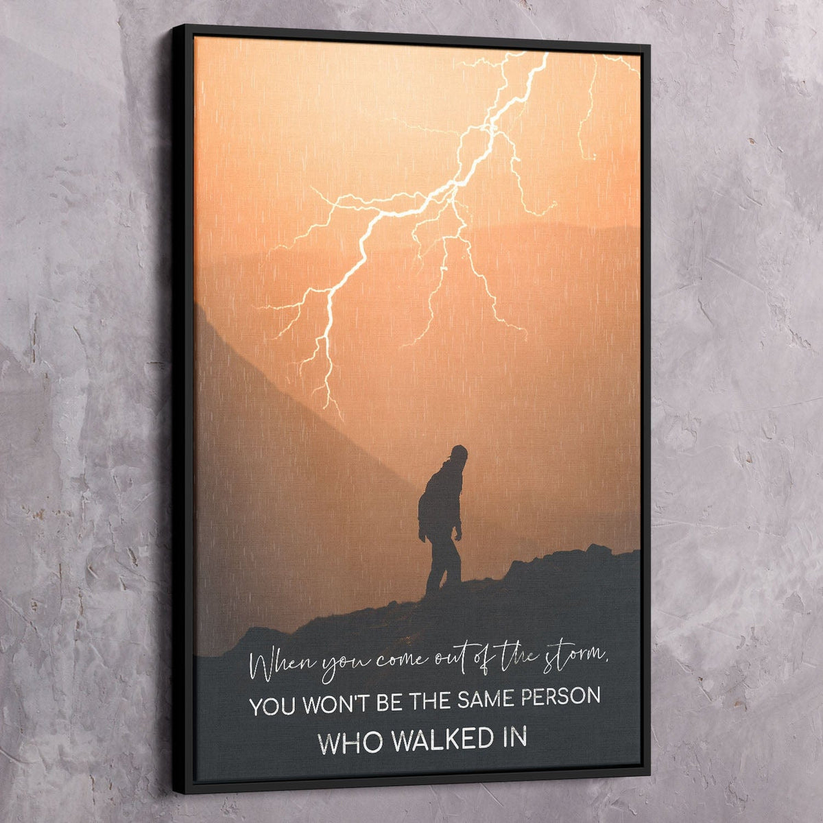 When You Come Out of The Storm Motivational Wall Art, alternate view by Impaktiv