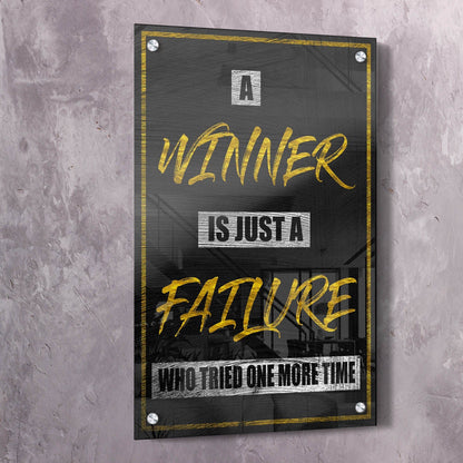 Winner Wall Art | Inspirational Wall Art Motivational Wall Art Quotes Office Art | Impaktiv Exclusive Canvas Art Portrait
