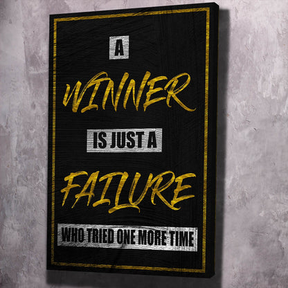 Winner Wall Art | Inspirational Wall Art Motivational Wall Art Quotes Office Art | Impaktiv Exclusive Canvas Art Portrait