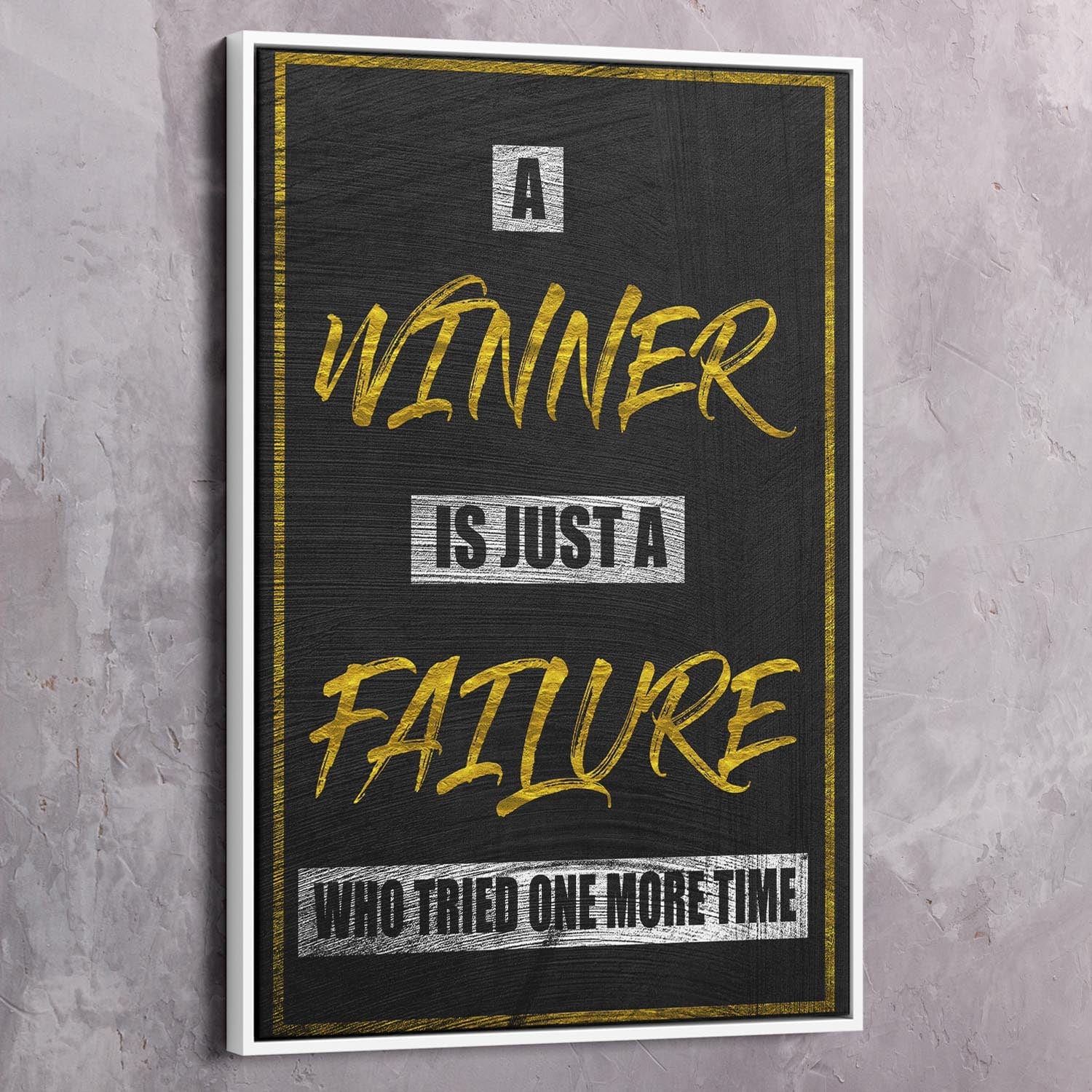 Winner Wall Art | Inspirational Wall Art Motivational Wall Art Quotes Office Art | Impaktiv Exclusive Canvas Art Portrait