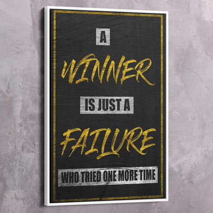 Winner Wall Art | Inspirational Wall Art Motivational Wall Art Quotes Office Art | Impaktiv Exclusive Canvas Art Portrait