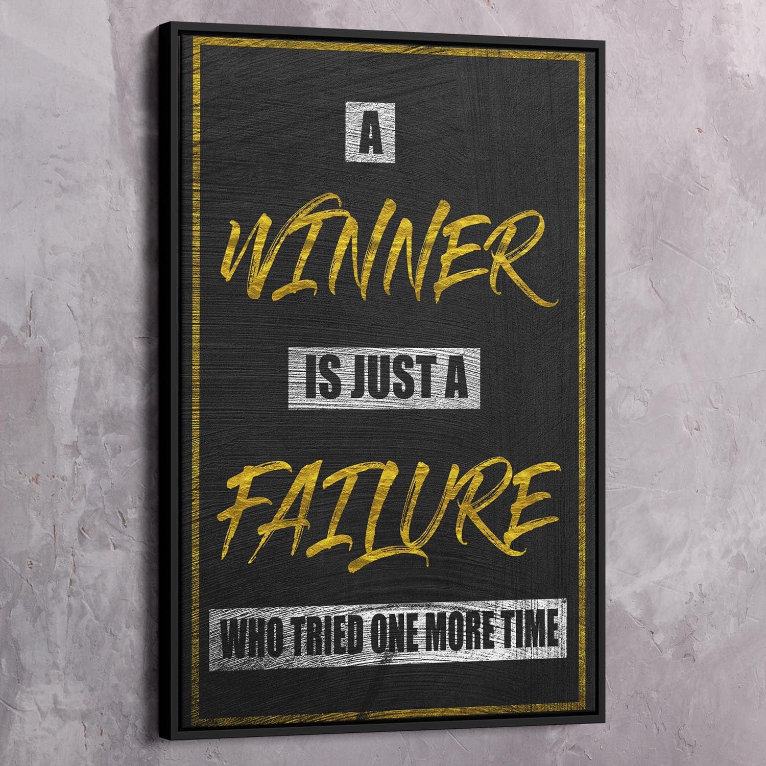 Winner Wall Art | Inspirational Wall Art Motivational Wall Art Quotes Office Art | Impaktiv Exclusive Canvas Art Portrait