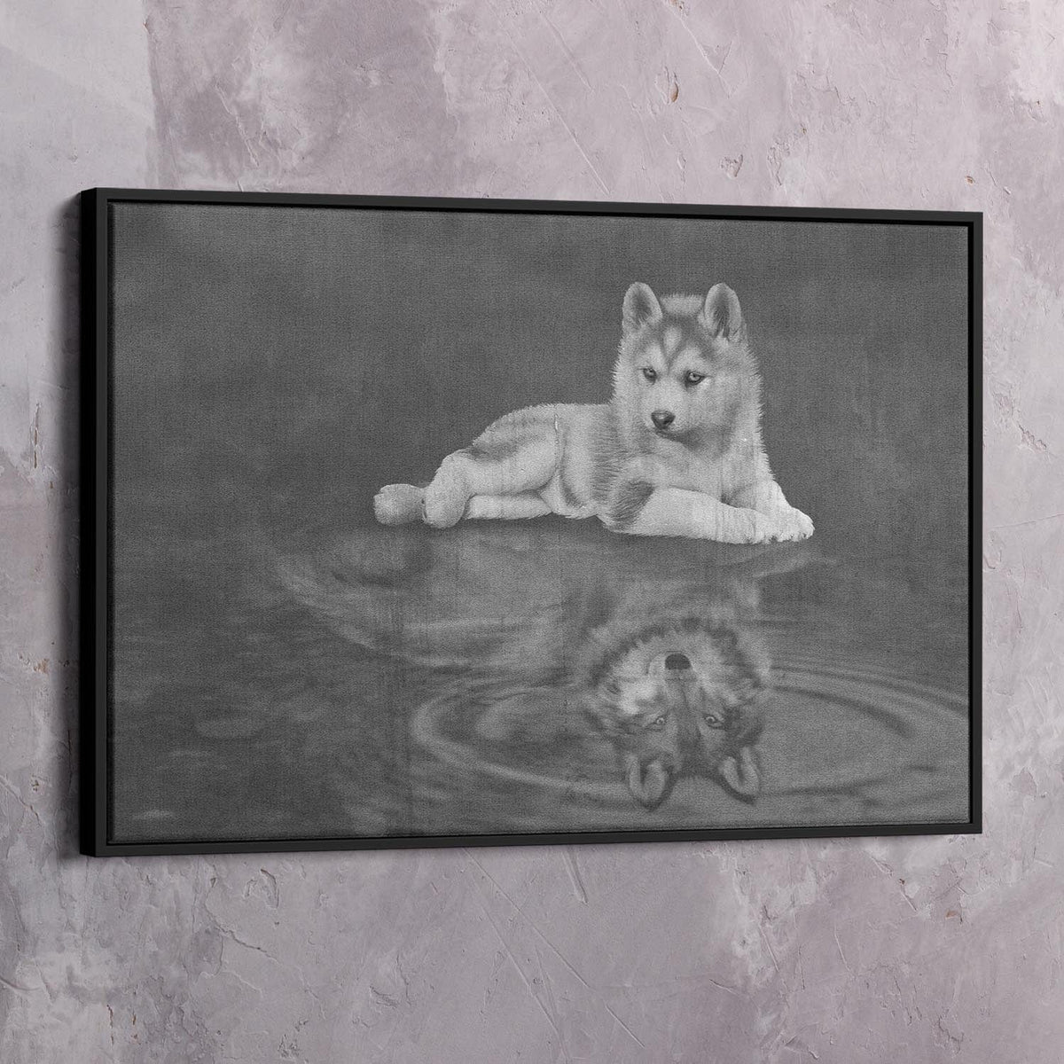 Wolf Reflection Wall Art, alternate artwork view by Impaktiv