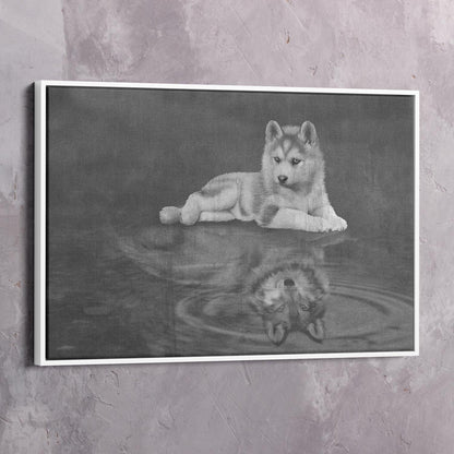Wolf Reflection Wall Art | Inspirational Wall Art Motivational Wall Art Quotes Office Art | Impaktiv Exclusive Canvas Art Landscape
