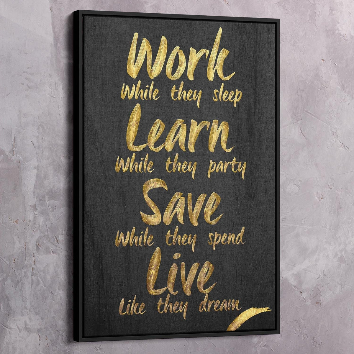 Work While They Sleep Entrepreneur Wall Art, alternate artwork view by Impaktiv