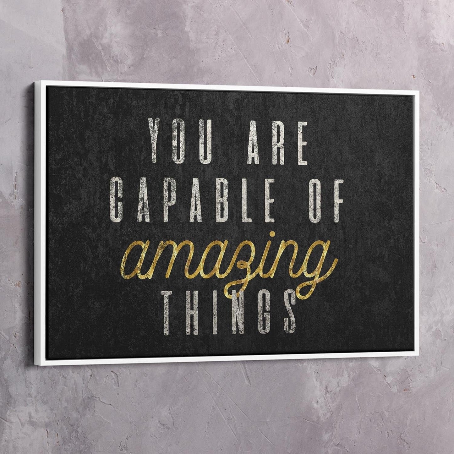 You Are Capable Wall Art | Inspirational Wall Art Motivational Wall Art Quotes Office Art | Impaktiv Exclusive Canvas Art Landscape