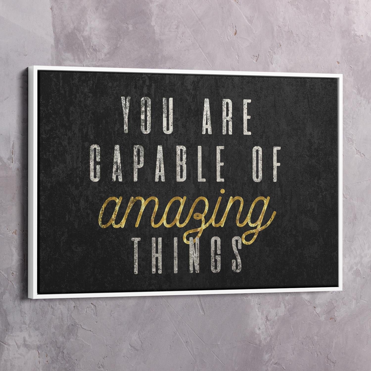 You Are Capable Wall Art | Inspirational Wall Art Motivational Wall Art Quotes Office Art | Impaktiv Exclusive Canvas Art Landscape