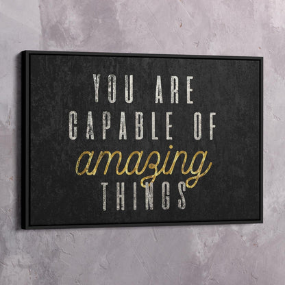 You Are Capable Wall Art | Inspirational Wall Art Motivational Wall Art Quotes Office Art | Impaktiv Exclusive Canvas Art Landscape