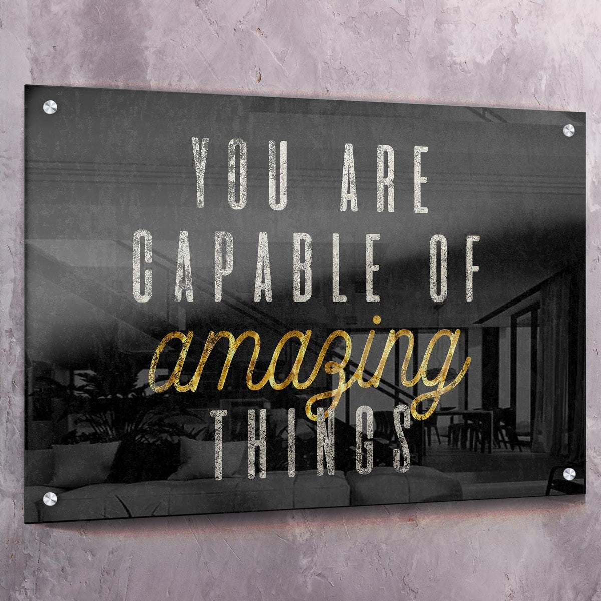 You Are Capable Self Belief Wall Art, alternate view by Impaktiv