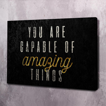 You Are Capable Wall Art | Inspirational Wall Art Motivational Wall Art Quotes Office Art | Impaktiv Exclusive Canvas Art Landscape