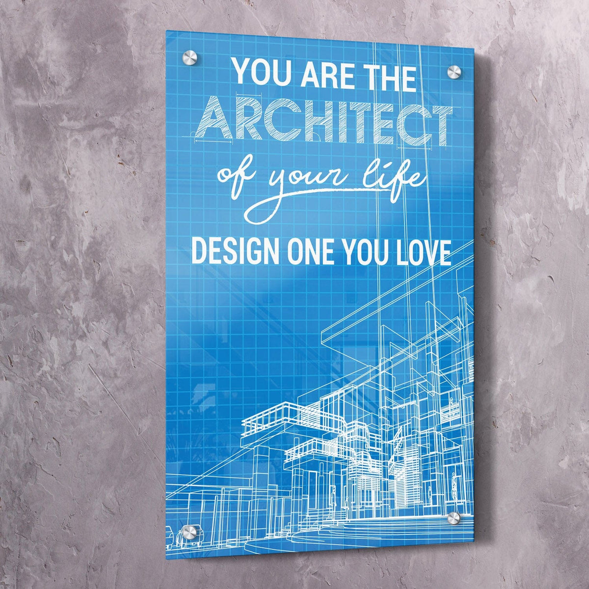 You Are The Architect of Tomorrow Self Belief Wall Art, alternate artwork view by Impaktiv