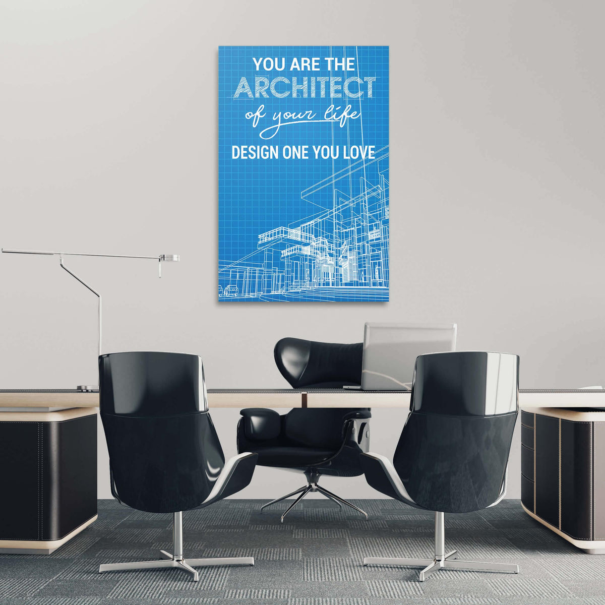 You Are The Architect of Tomorrow Self Belief Wall Art, alternate artwork view by Impaktiv