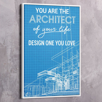 You Are The Architect of Tomorrow Wall Art | Inspirational Wall Art Motivational Wall Art Quotes Office Art | Impaktiv Exclusive Canvas Art Portrait