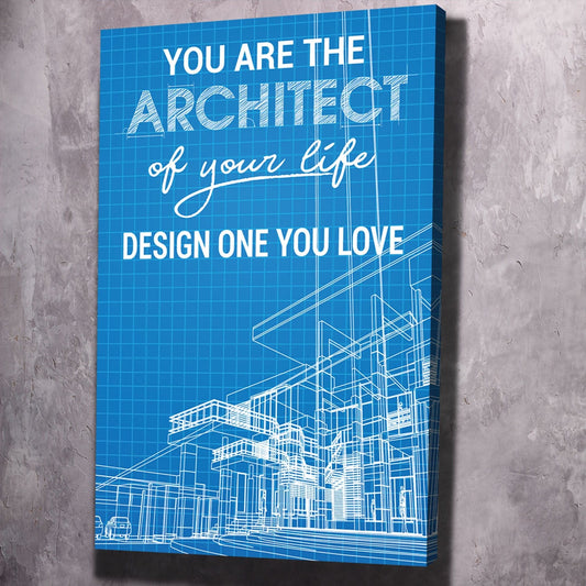 You Are The Architect of Tomorrow Wall Art | Inspirational Wall Art Motivational Wall Art Quotes Office Art | Impaktiv Exclusive Canvas Art Portrait