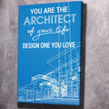 You Are The Architect of Tomorrow Self Belief Wall Art, self belief wall art by Impaktiv