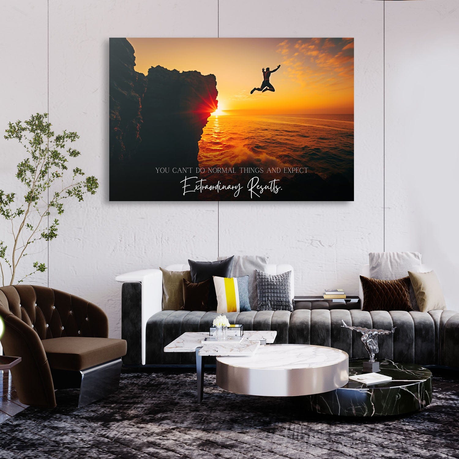 You Can���t Do Normal Things - Steve Harvey Quote Wall Art | Inspirational Wall Art Motivational Wall Art Quotes Office Art | Impaktiv Exclusive Canvas Art Landscape