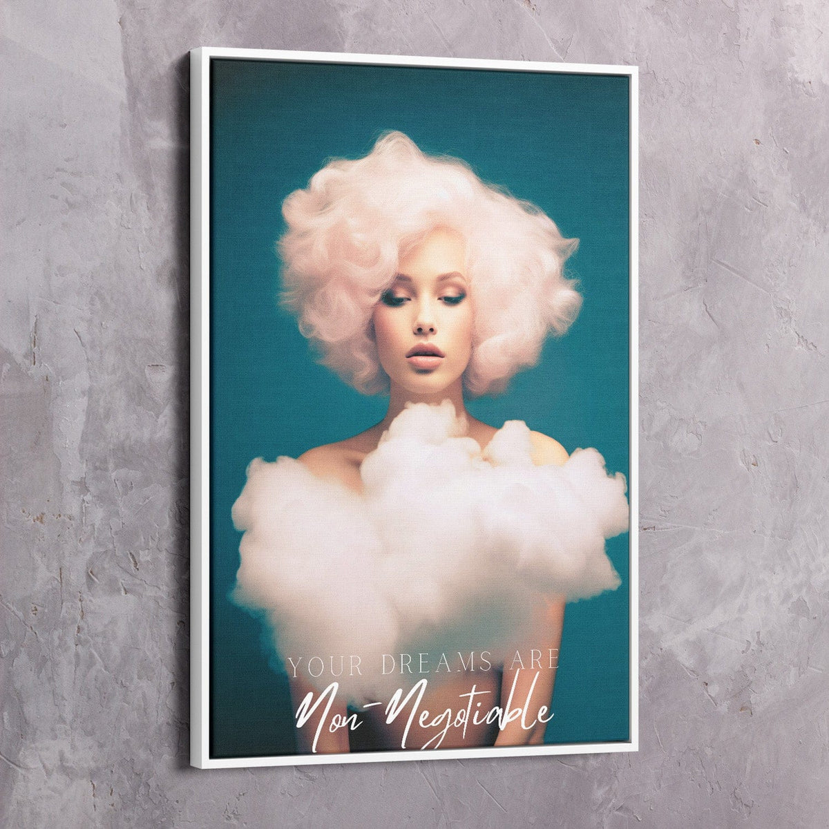 Your Dreams Are Non-Negotiable Motivational Wall Art, alternate artwork view by Impaktiv