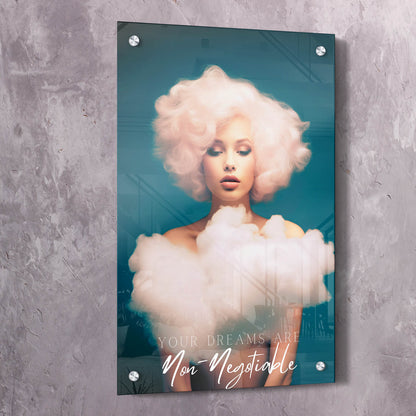 Your Dreams Are Non-Negotiable Wall Art | Inspirational Wall Art Motivational Wall Art Quotes Office Art | Impaktiv Exclusive Canvas Art Portrait
