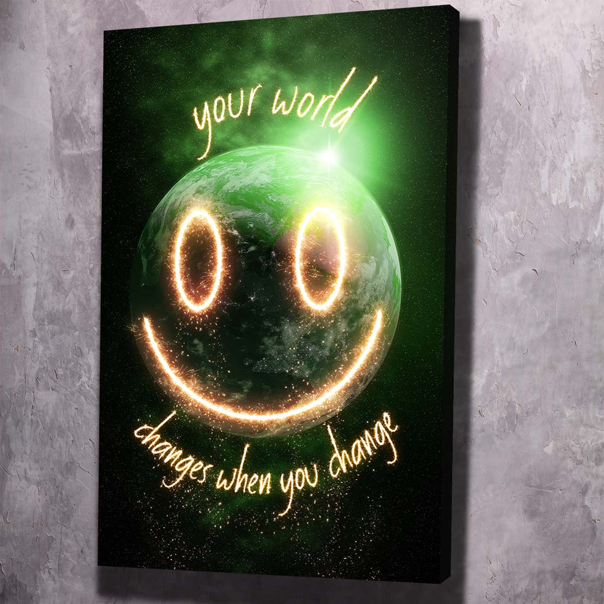 Your World Changes Motivational Wall Art, alternate view by Impaktiv